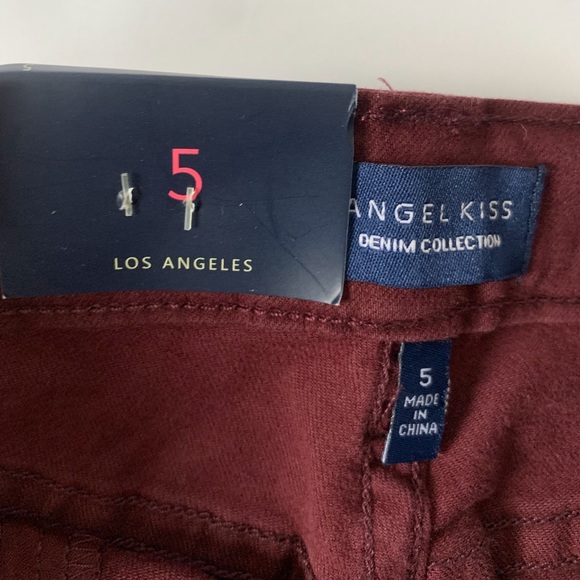 Destructed, High Rise Maroon Shorts Size 5 NWT - Picture 4 of 5